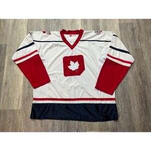 Vintage 90s Team Canada National Team Hockey Jersey Molson Canadian Size XXL